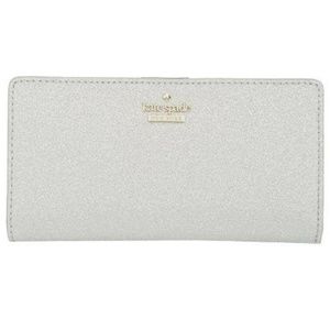 Kate Spade Burgess Court Silver Glitter Wallet